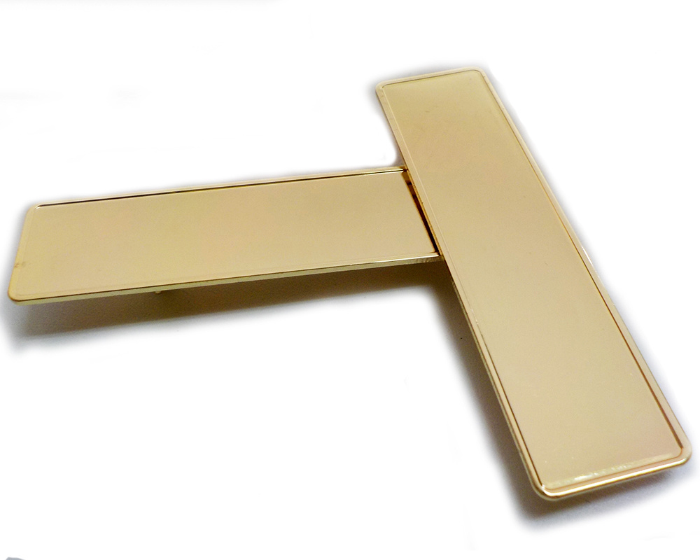 Personalized prints logo golden blank name tag nameplates, 70 x 18 mm company staff name badge