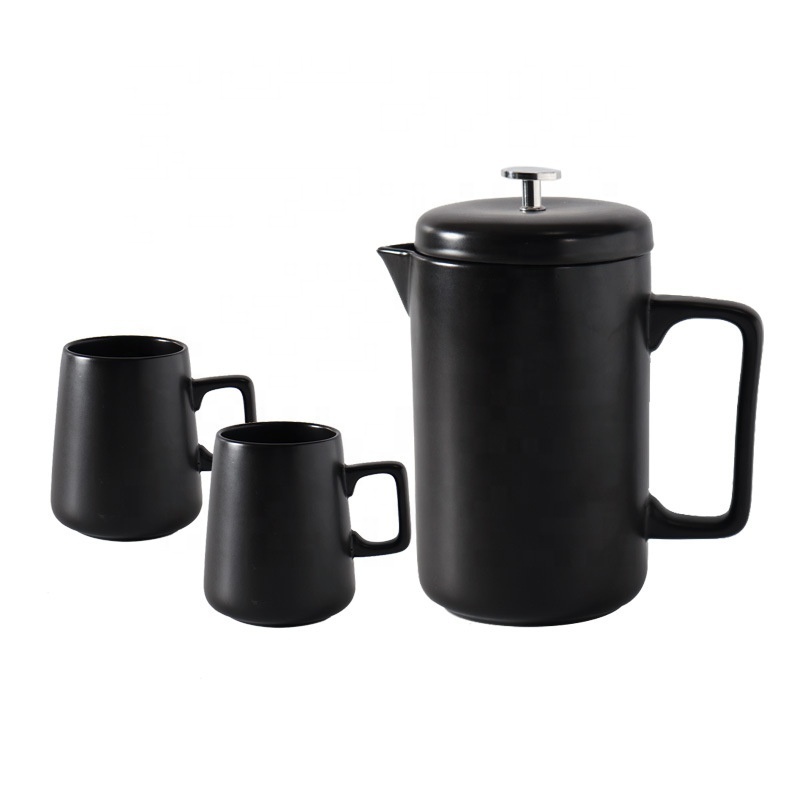 Arriart Travel Portable Small Ceramic French Coffee Press Coffee Maker French Press