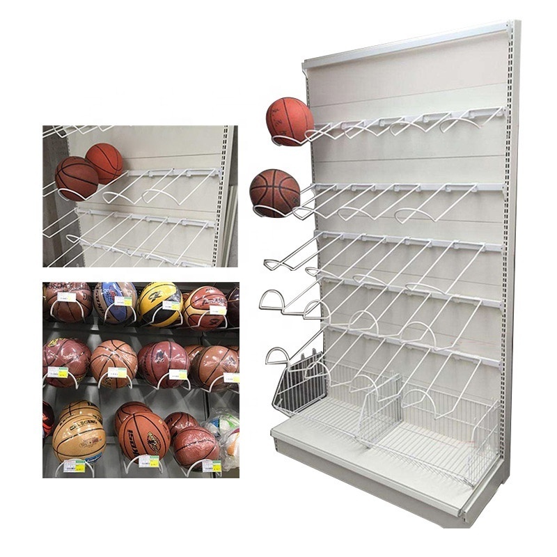 Floor Standing Basketball Soccer Ball Display Storage Sports Equipment Multitier Display Rack for Sports Store