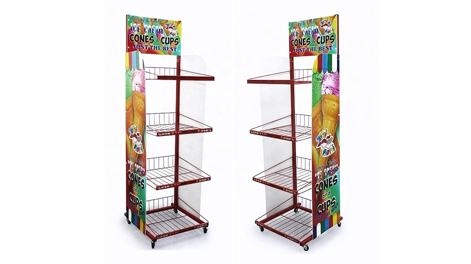 Light Duty Potato Chips Snack Food Display Stand Wire Shelf For Chips Supermarket Metal Wire Shelving Display Rack