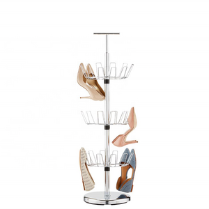 Professional Wire 3 Tiers Easy Assembly Round Hanging Shoe Rack Metal Flooring Boot Rack