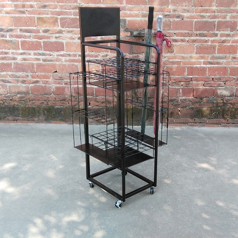 Retail Store Wire Umbrella Rack Metal Shelf Umbrella Display Stand