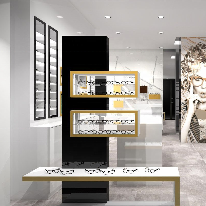 Customized Made Eyewear Retail Stores Interior Showroom Design Optical Wooden Display Fixture Shop Fittings Layout