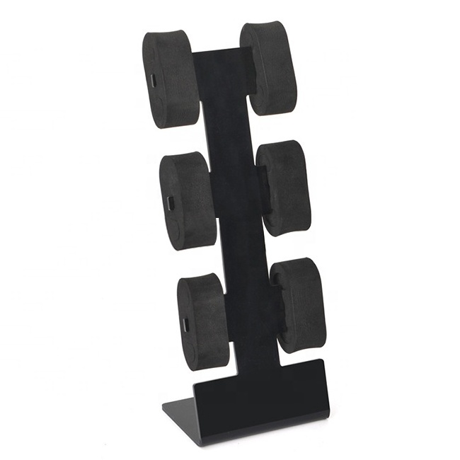 Customized Black Acrylic Wrist Watch Display Rack Stand