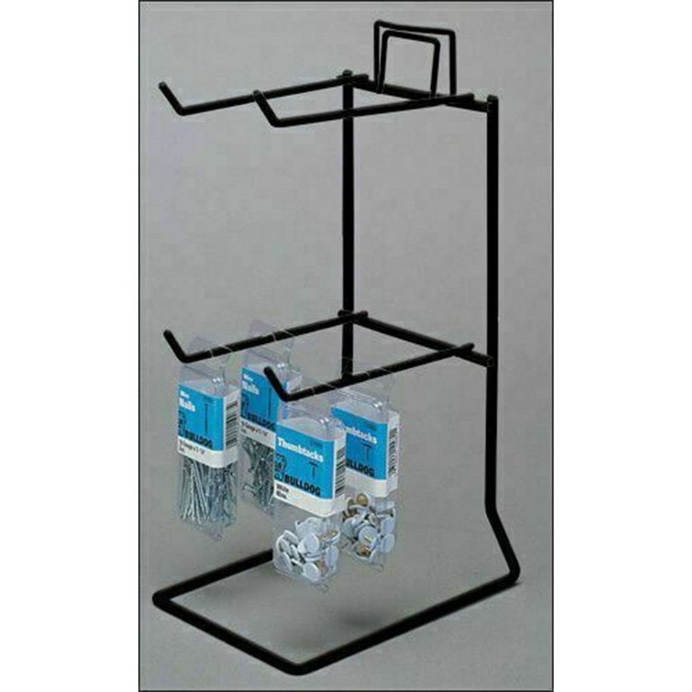 High Quality 4 Peg Display Rack Metal Small Items Counter Display Rack Metal Key Chain Display Rack