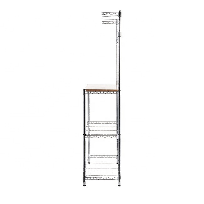 3 Shelf Metal Steel Adjustable Height Heavy Duty Retail Display Shelving Unit Chrome Wire Shelf