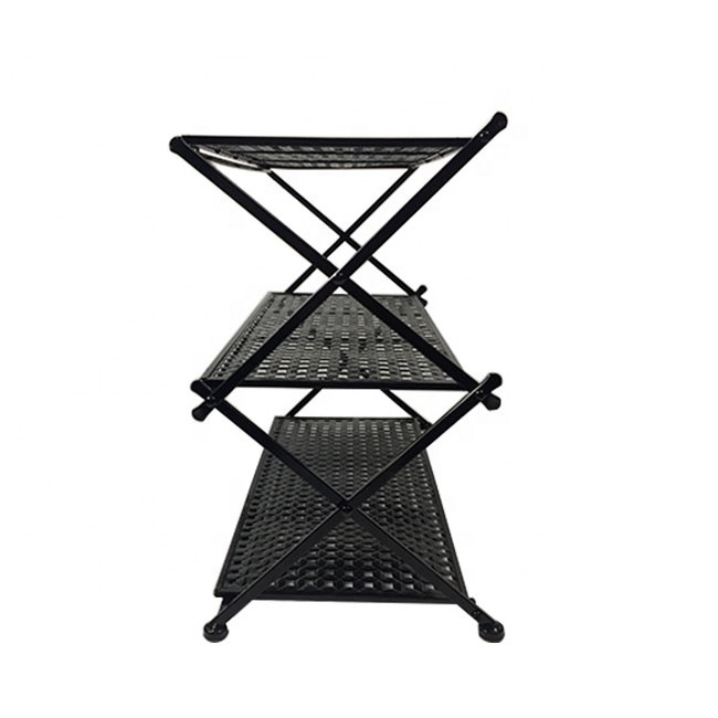 3 Tier Wholesale Supplier Portable Foldable Wire Rack Metal Floor Stand Boot Shoe Rack Metal Shoe Racks