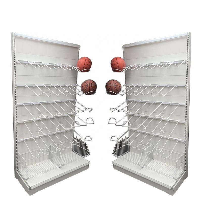 Floor Standing Basketball Soccer Ball Display Storage Sports Equipment Multitier Display Rack for Sports Store