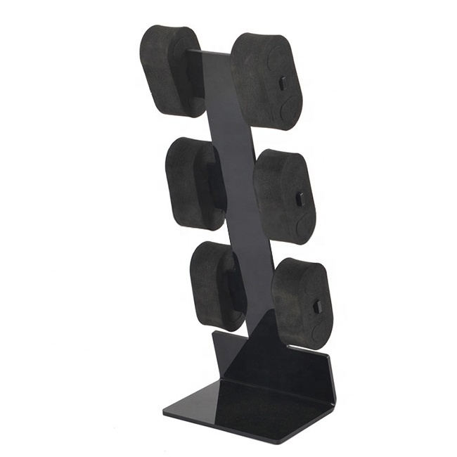 Customized Black Acrylic Wrist Watch Display Rack Stand