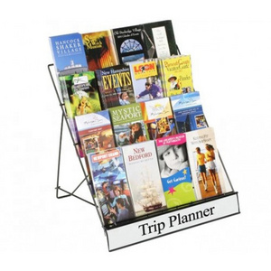 Light Duty Countertop Metal Wire magazine display rack floor stand cd magazine rack brochure holder greeting card display stand