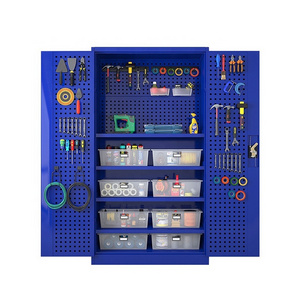 Workshop Garage Tool Storage Cabinets Heavy Duty Garden Tool Storage Rack Metal Steel Tool Cabinet