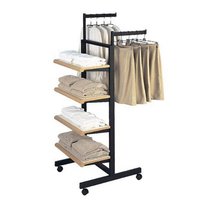 clothes display rack for garment clothing store display rack clothes display rack for garment clothing store Wheels With Shelves