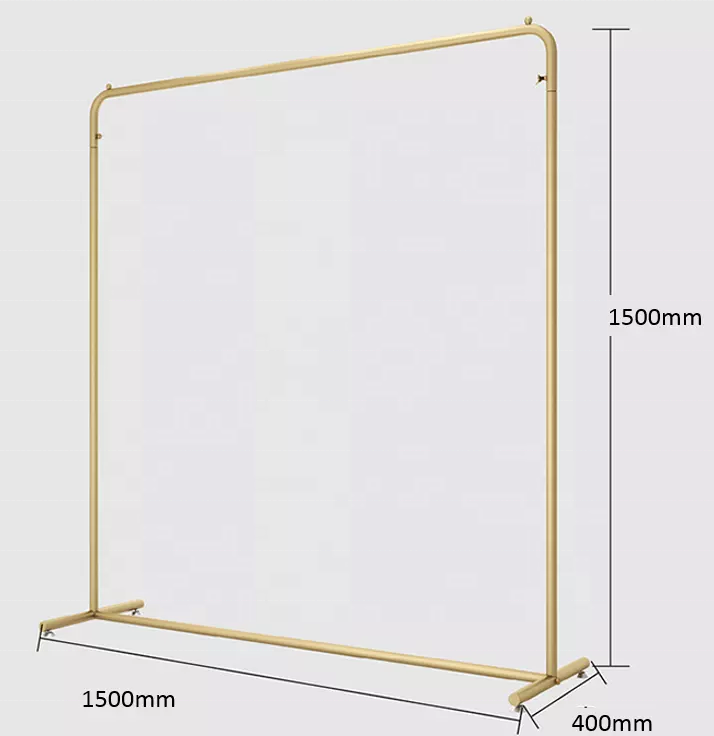 Wholesale Clothing Garment Shop Fixtures Gold Clothing Rail Rack Display Metal Garment Rail