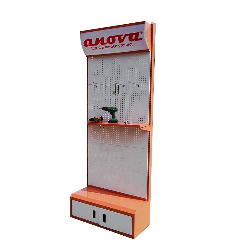 Garden Tool Drill Storage Holder Rack Metal Power Hardware Tool Display Stand for Retail Store