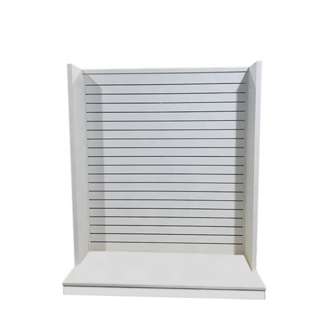 Garment shop fitting wood slatwall gondola clothing display rack