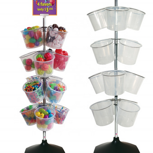 Amazing Removable Flooring Plastic Jar Sweets Display Stand Metal Candy Racks For Candy Store