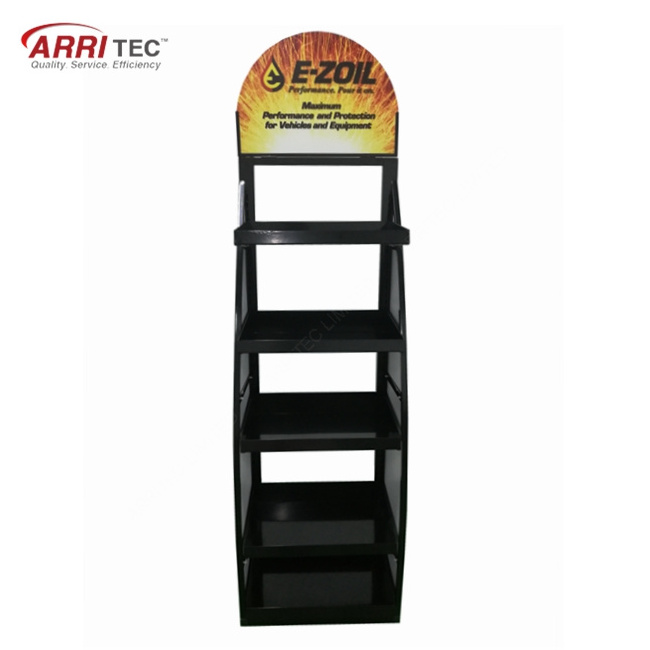 Retail Heavy Duty Pop Up Metal Display Stand 5 Layers metal motor engine oil display rack Stand