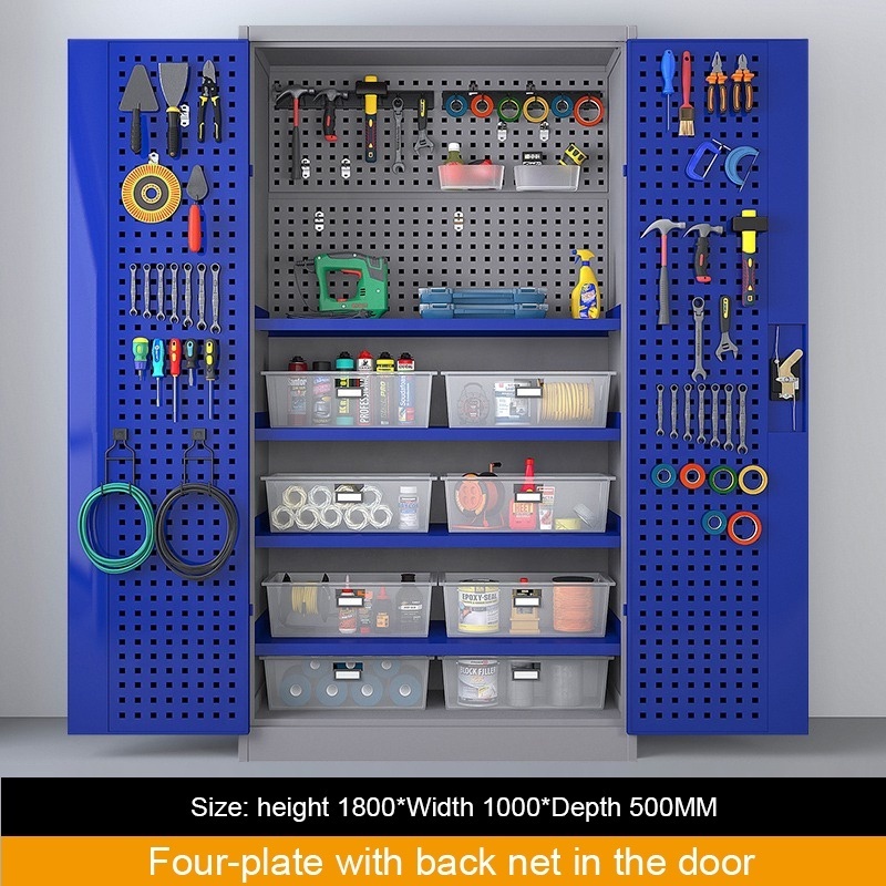 Workshop Garage Tool Storage Cabinets Heavy Duty Garden Tool Storage Rack Metal Steel Tool Cabinet