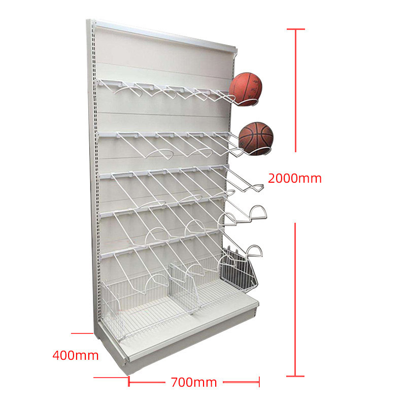 Floor Standing Basketball Soccer Ball Display Storage Sports Equipment Multitier Display Rack for Sports Store