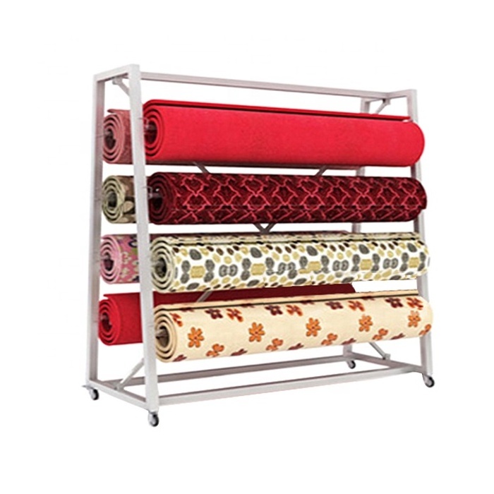 Heavy Duty Fabric Roll Display Hangers Cloth Stands Racks Textile Display Racks