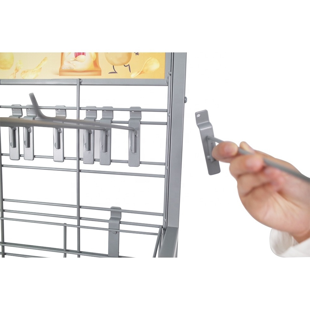 Supermarket Multi Shelf Display Retail Snack Display Racks Metal Potato Chip Display Rack