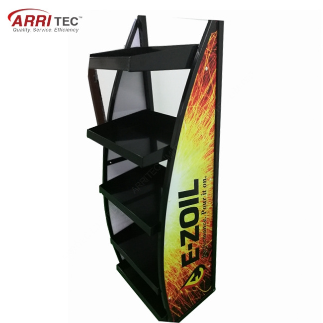 Retail Heavy Duty Pop Up Metal Display Stand 5 Layers metal motor engine oil display rack Stand