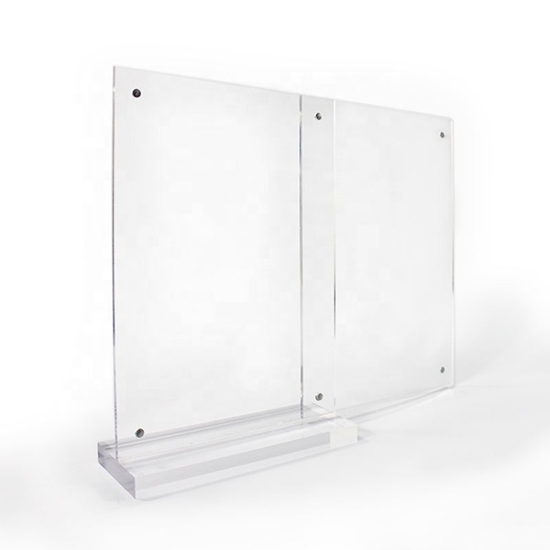 Simple design acrylic table sign display, stand menu holder