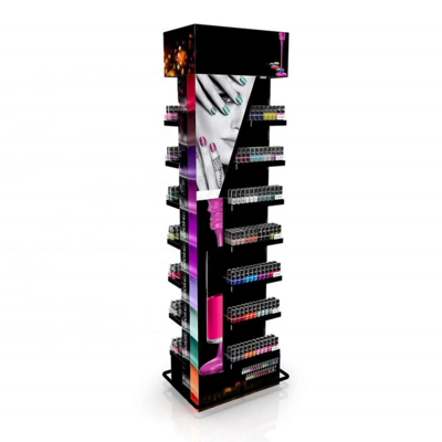 New Design Customizable Floor Standing Make-up Display Rack Acrylic Cosmetic Display Stand Rack For Cosmetic Shop