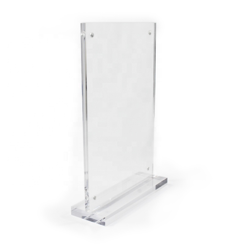 Simple design acrylic table sign display, stand menu holder