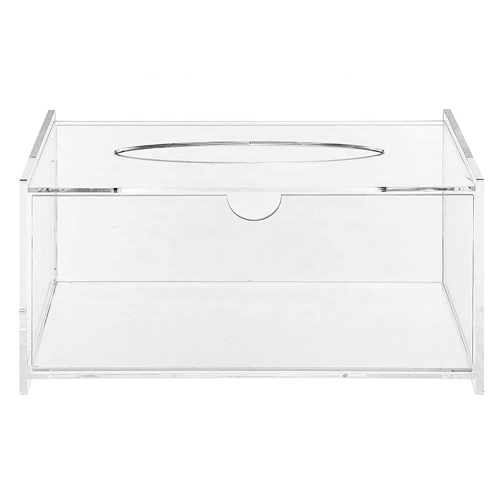 Modern Decorative Napkin Holder Clear Acrylic Facial Tissue Dispenser Box Tissue Box for Bathroom