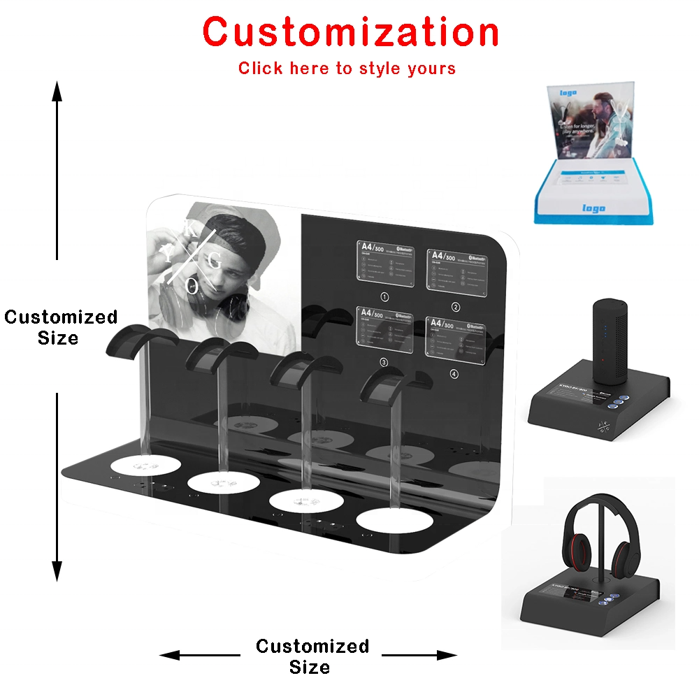 Acrylic Display Wireless Headset Display RGB Gaming Headset Stand Earphone Headphone Holder Display Stand Electronics