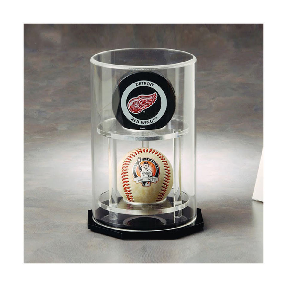 New Arrival Clear Cylinder Baseball Holder Single Acrylic Ball Display Case