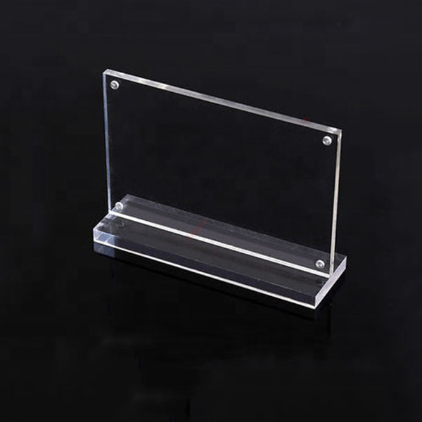 Simple design acrylic table sign display, stand menu holder