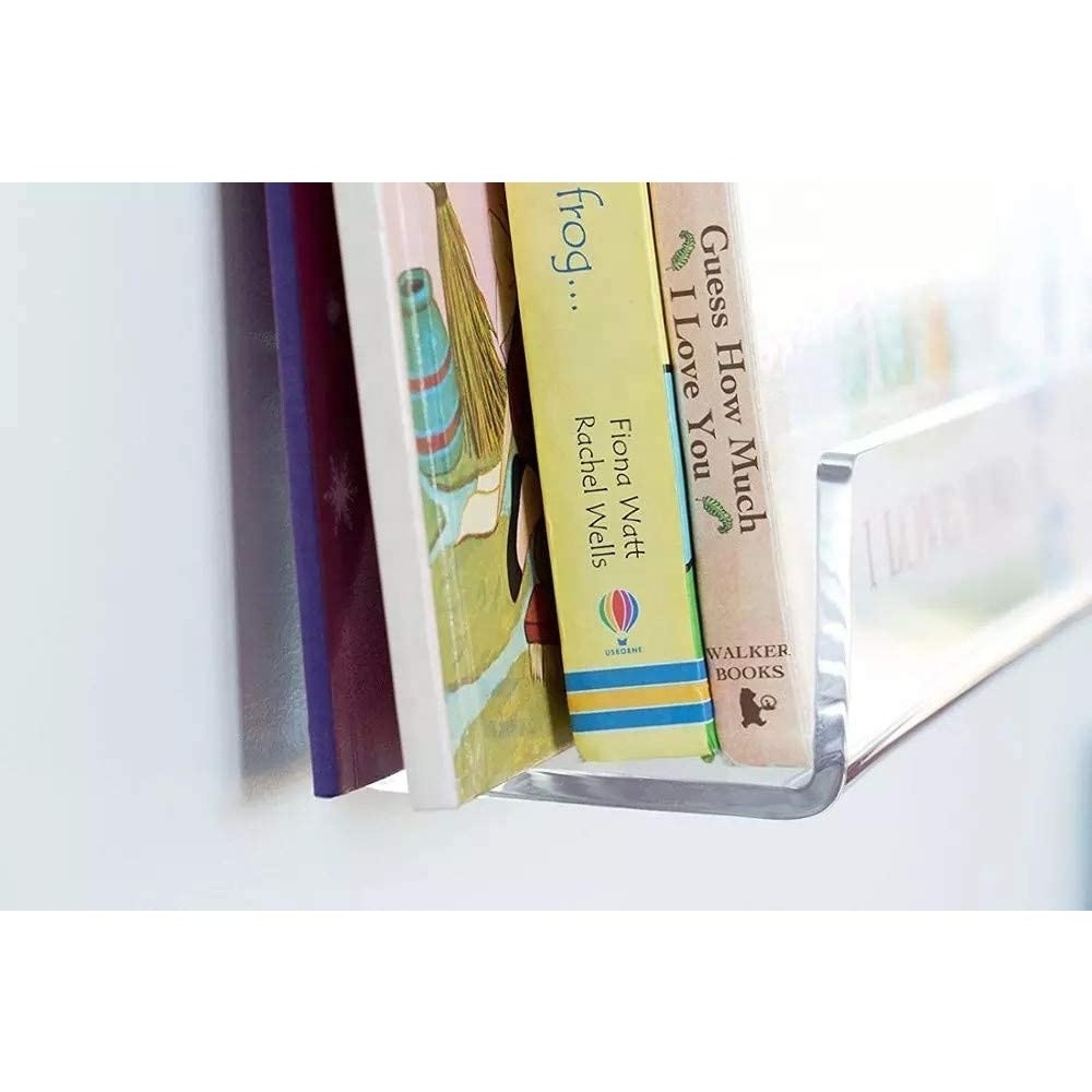 Wall Shelves Clear Acrylic Floating Shelf Bookshelf Bathroom Storage Shelves