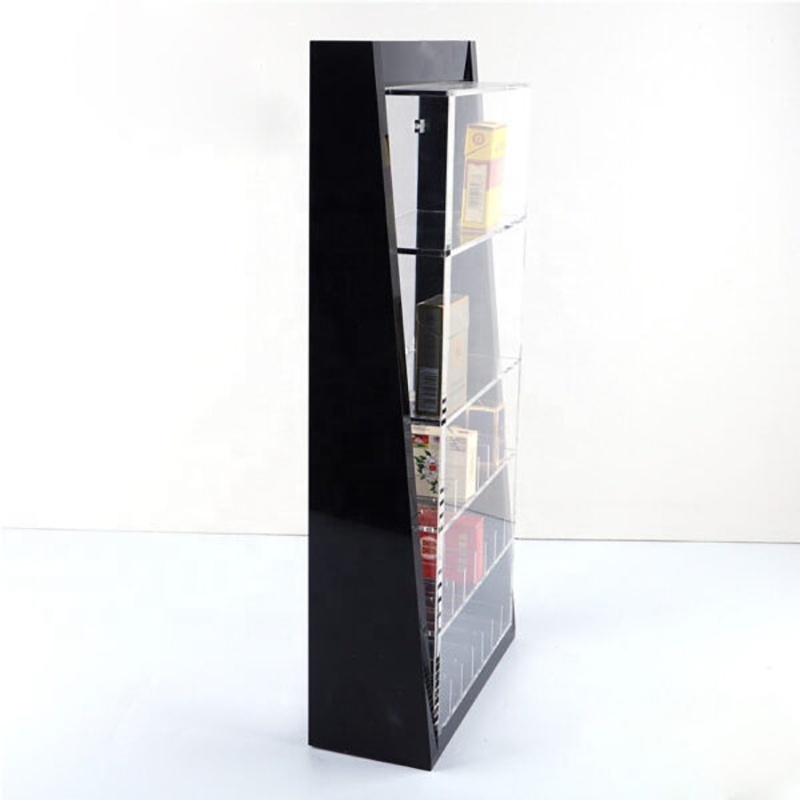 Custom Design Display Shelf With Door Acrylic cigarette display rack for sale