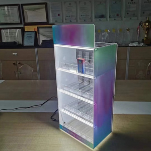 Custom Design Display Shelf Acrylic Cigarette Display stand smoke shop display