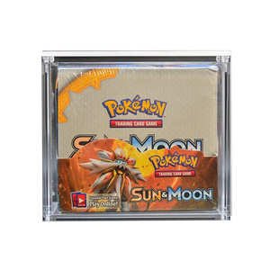 Size Custom Trainer Box pokemon tcg booster box wholesale pokemon cards booster box protector acrylic case with Magnet Lid