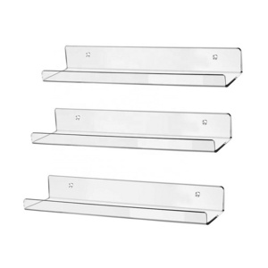 Wall Shelves Clear Acrylic Floating Shelf Bookshelf Bathroom Storage Shelves