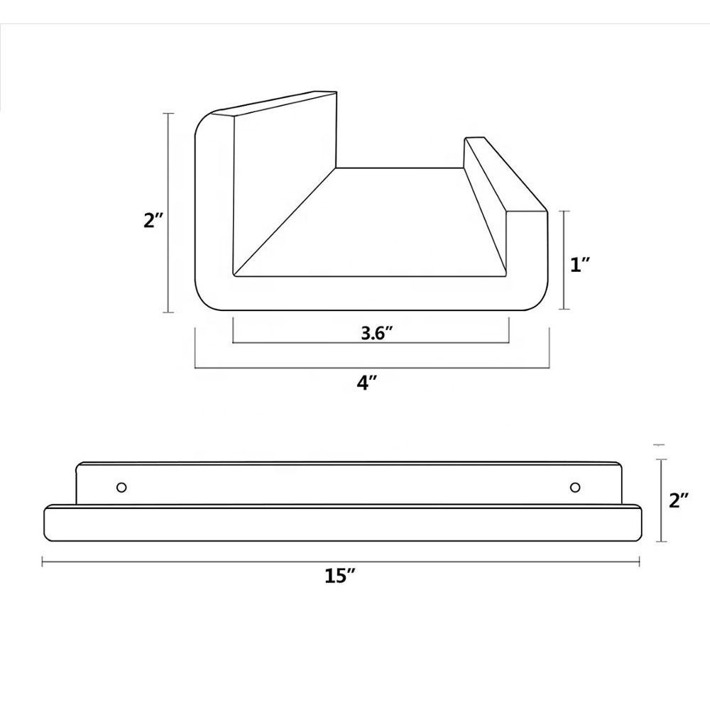 Wall Shelves Clear Acrylic Floating Shelf Bookshelf Bathroom Storage Shelves