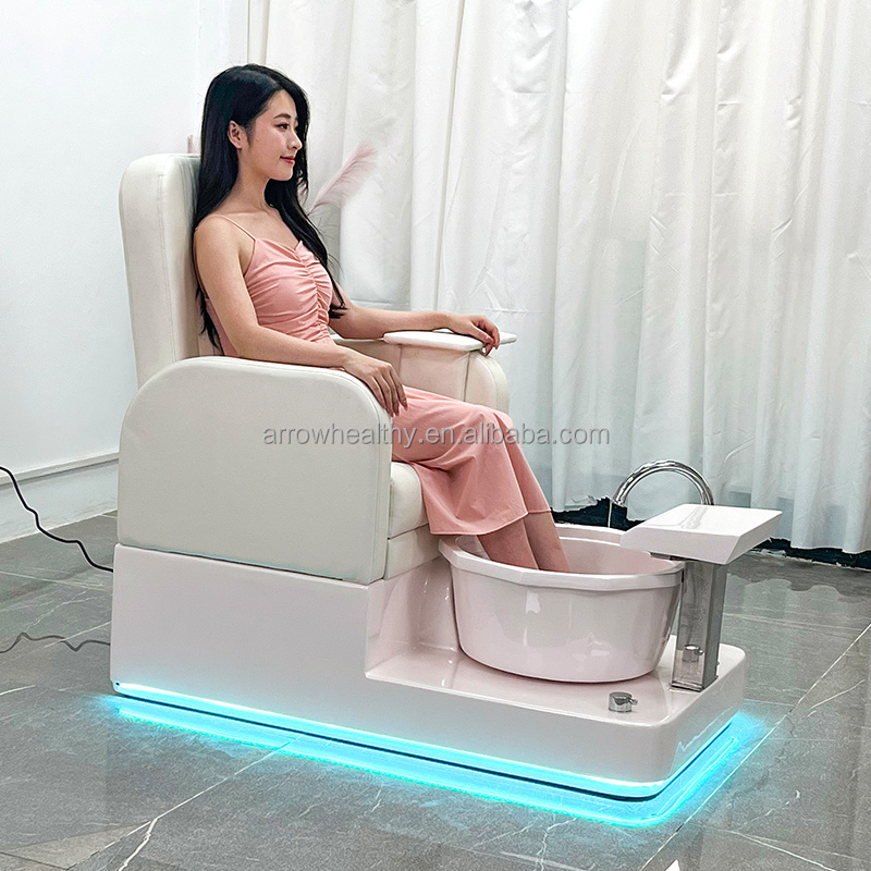 2023 Luxury New Comfortable Simple Style Foot Spa Pedicure Chair With Sink