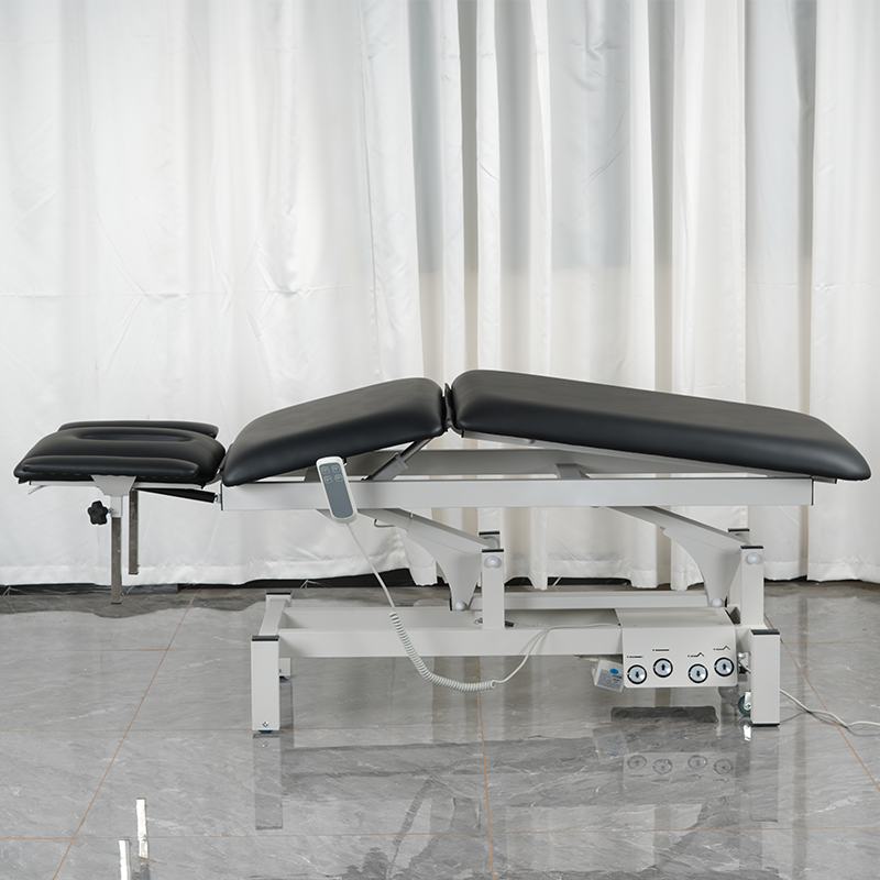 Luxury grey medical beauty salon bed 3 motors electric massage table modern facial cosmetic bed for sale