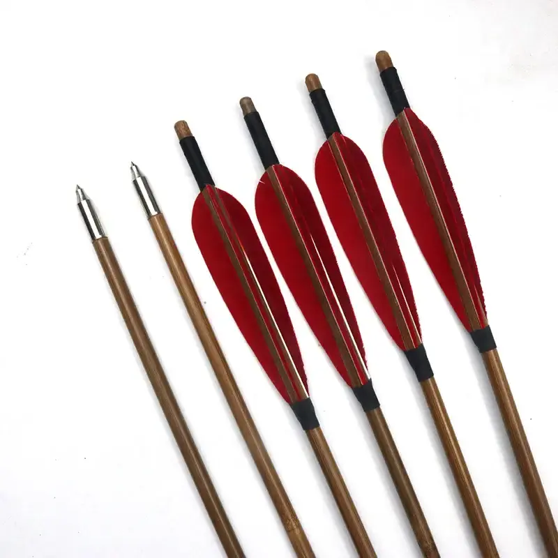 1Pcs High Quality Bamboo Arrows  For Traditional Bow Archery Hunting Shooting Outdoor