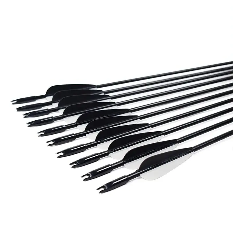 12pcs 28/30/31 inch OD7mm Spine 800 Fiberglass Arrows for Recurve Bow Archery Hunting