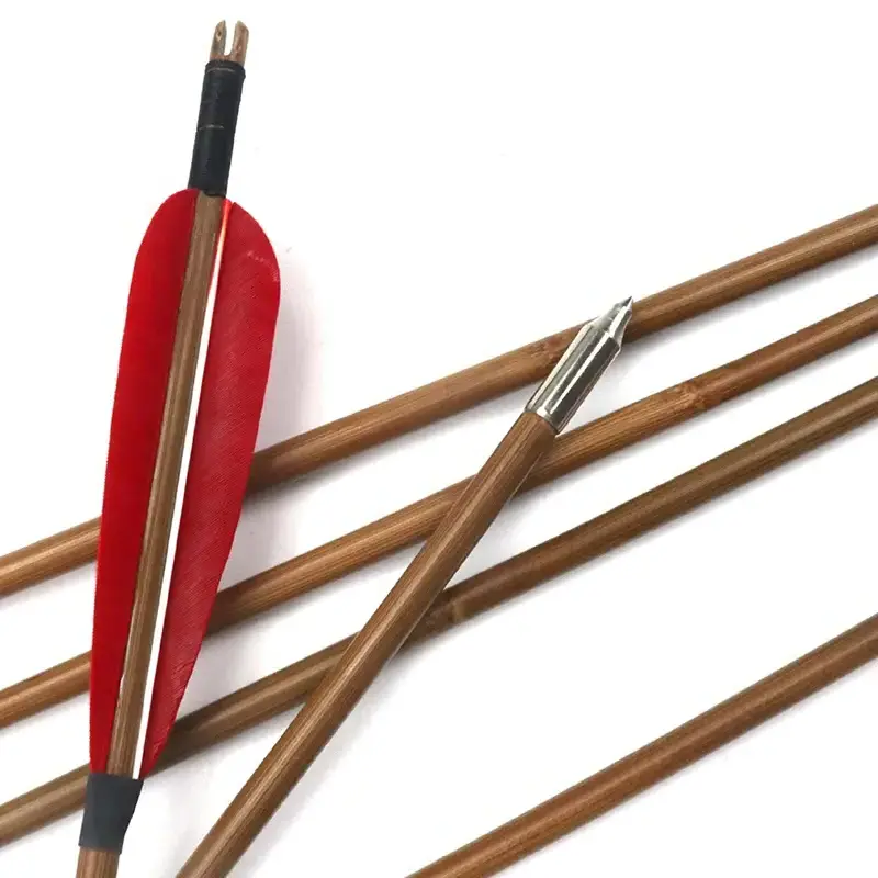 1Pcs High Quality Bamboo Arrows  For Traditional Bow Archery Hunting Shooting Outdoor