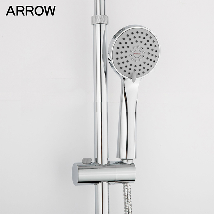 Wall Mounted Bath Bathroom Chrome Rain Fall Water Mixer Shower Faucet