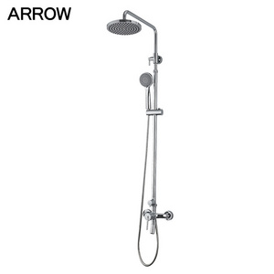 Wall Mounted Bath Bathroom Chrome Rain Fall Water Mixer Shower Faucet