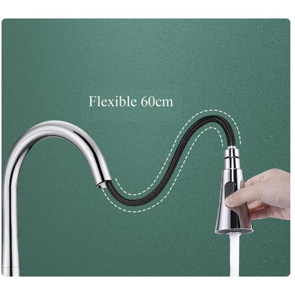 Modern Hot Multi Functions Brass Kitchen Tap Healthy Kitchen Sink Mixer Pull Out Kitchen Faucet