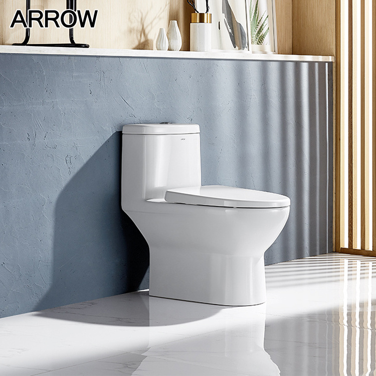 Arrow One Piece Toilet Best Round S-trap Siphonic Jet Flushing One-piece Wc Toilet