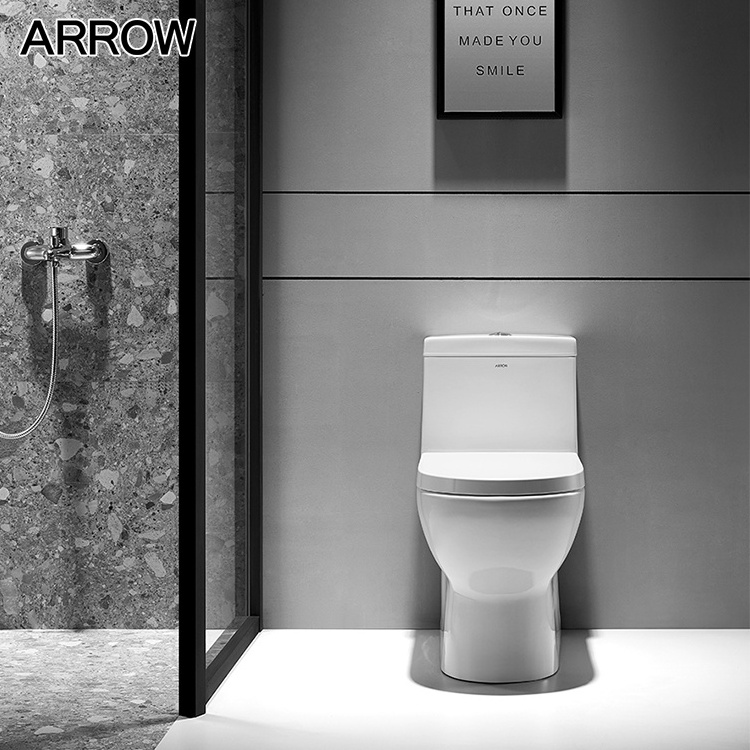 Arrow One Piece Toilet Best Round S-trap Siphonic Jet Flushing One-piece Wc Toilet