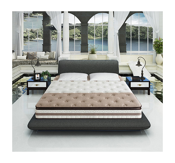 Cool fabric Mattress North America Luxury Queen King thicken 12 inch Pocket Coil Latex Spring Memory Foam comfortable Mattress